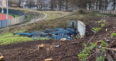 Edinburgh workers discover old 'ghost stadium' while digging up ground
