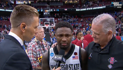 Fans Loved Darrion Trammell's Emotional Interview After SDSU's Win