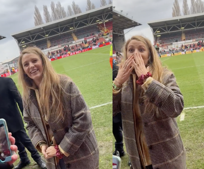 Blake Lively trolls fan at Wrexham game with hilarious message to his girlfriend