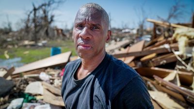 As Mississippi's tornado flattened a house on top of him, Darian had no choice but to 'Incredible Hulk' his way out