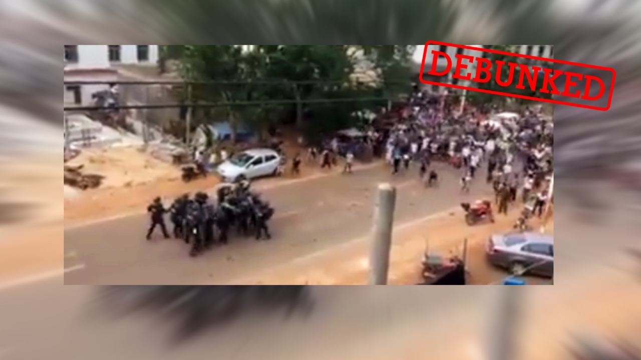 Where was this video filmed of a mob chasing down…