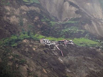 At least 16 people were killed in a landslide in central Ecuador