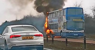 Dramatic school bus blaze near Inchture caused by engine fault, Stagecoach reveals a full year after incident