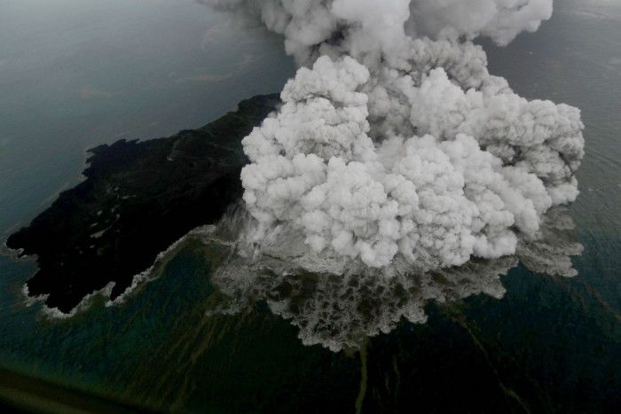 Krakatoa volcano offspring erupts