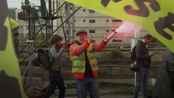 Chaos in France: Paris train tracks blocked as 1million protest against Emmanuel Macron’s pension reforms