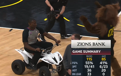 The Jazz were upset ‘Gucci Ref’ James Williams drove mascot’s ATV on court during blowout loss