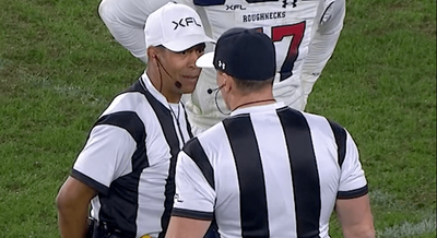 Mic’d-Up XFL Refs Hilariously Called a Penalty on a Player for Squirting Water at Them