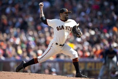 Sergio Romo Wore Cap Signed by Young Fans for Final Giants Appearance