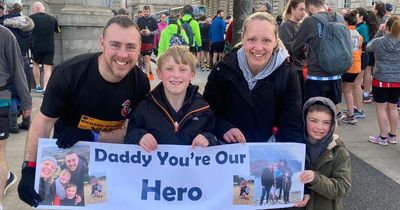 Dad collapsed metres from marathon finish line in front of children