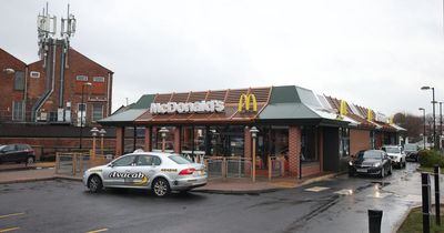 Diners left stunned as group 'carrying knives' chase boy into McDonald's toilets then 'steal man's car key'