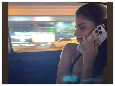 Suhana Khan is busy talking on the phone while travelling in an unseen photo shared by her friend