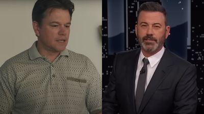 Matt Damon And Jimmy Kimmel Have A Classic 'Feud' Moment On The Air Red Carpet