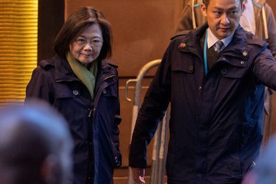 Taiwan president starts sensitive U.S. stopover; China warns against meetings