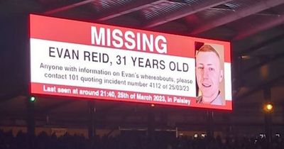 50,000 fans at Hampden shown picture of missing dad who stepped off train and disappeared