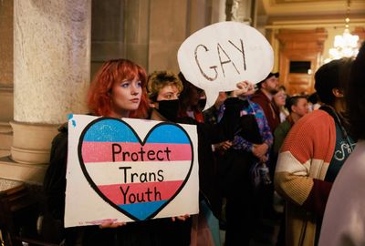 LGBTQ kids walk out over anti-trans bill
