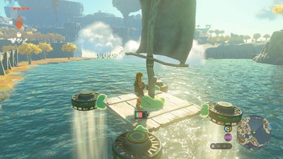 Zelda fan stitches together a map of Tears of the Kingdom's sky island using screenshots from the reveal trailer
