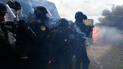 France probes case of man in coma after violent water reservoir protest