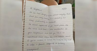Mum receives threatening note from neighbour ordering kids to be quiet from 7am