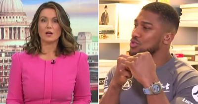 Anthony Joshua leaves Susanna Reid speechless thanks to odd antics live on GMB