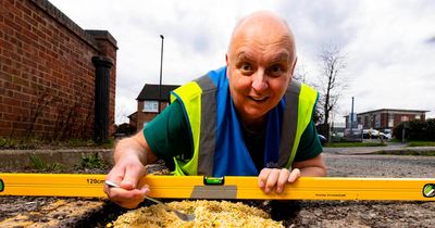 Man so annoyed with potholes he's filling them with Pot Noodles to get them fixed