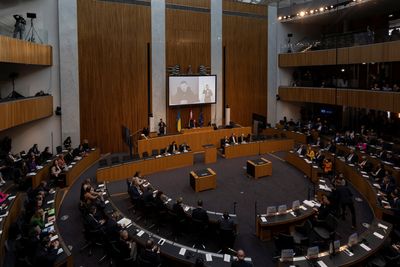 Far-right lawmakers walk out of Zelenskiy speech to Austrian parliament