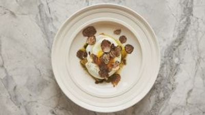 Easter recipe: Charlie Hibbert’s egg, leeks and shaved truffle