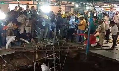 Madhya Pradesh: 25 feared trapped after roof of well collapses at temple in Indore