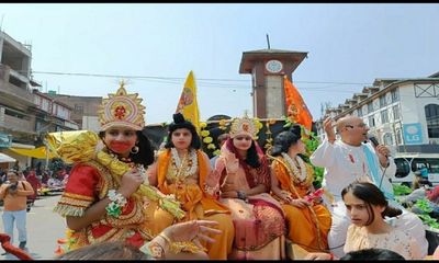 J&K: Kashmiri pandits take out Shobha Yatra in Srinagar to celebrate Ram Navami