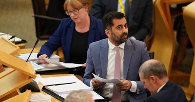 Humza Yousaf debut at FMQs interrupted five times by protesters in shambolic scenes at Holyrood