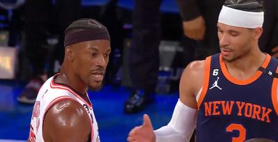 Josh Hart, king of not getting high fives, had to self dap after Jimmy Butler left him hanging