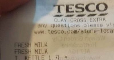 Dad has to double take Tesco receipt as bottle of own-brand milk costs more than a brand new kettle