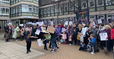 Lanarkshire nursery workers protest over downgrading of jobs