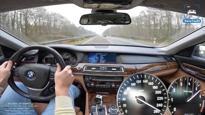 See BMW 760Li Look At Home Blasting Down Autobahn At Top Speed