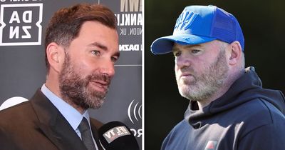 Eddie Hearn claims Wayne Rooney sends him messages asking for a fight after having a drink