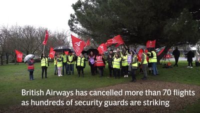 British Airways cancels more than 70 flights amid Heathrow security strike