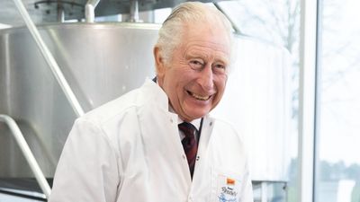 King Charles gets hands on with messy cheese making in Germany - and he looks like he’s having the time of his life!