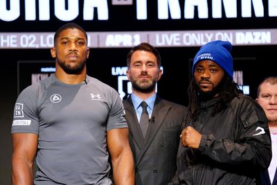 Watch as Anthony Joshua and Jermaine Franklin weigh-in ahead of heavyweight bout