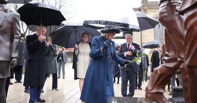 King Charles and Queen Camilla's touching gesture as they brave the rain on state visit