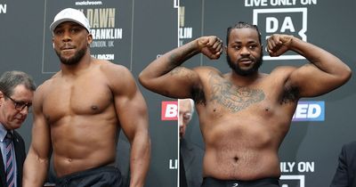 Ripped Anthony Joshua records heaviest-ever weight for Jermaine Franklin fight