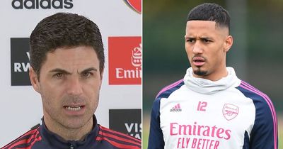 Mikel Arteta gives William Saliba update amid Arsenal fears over season-ending injury