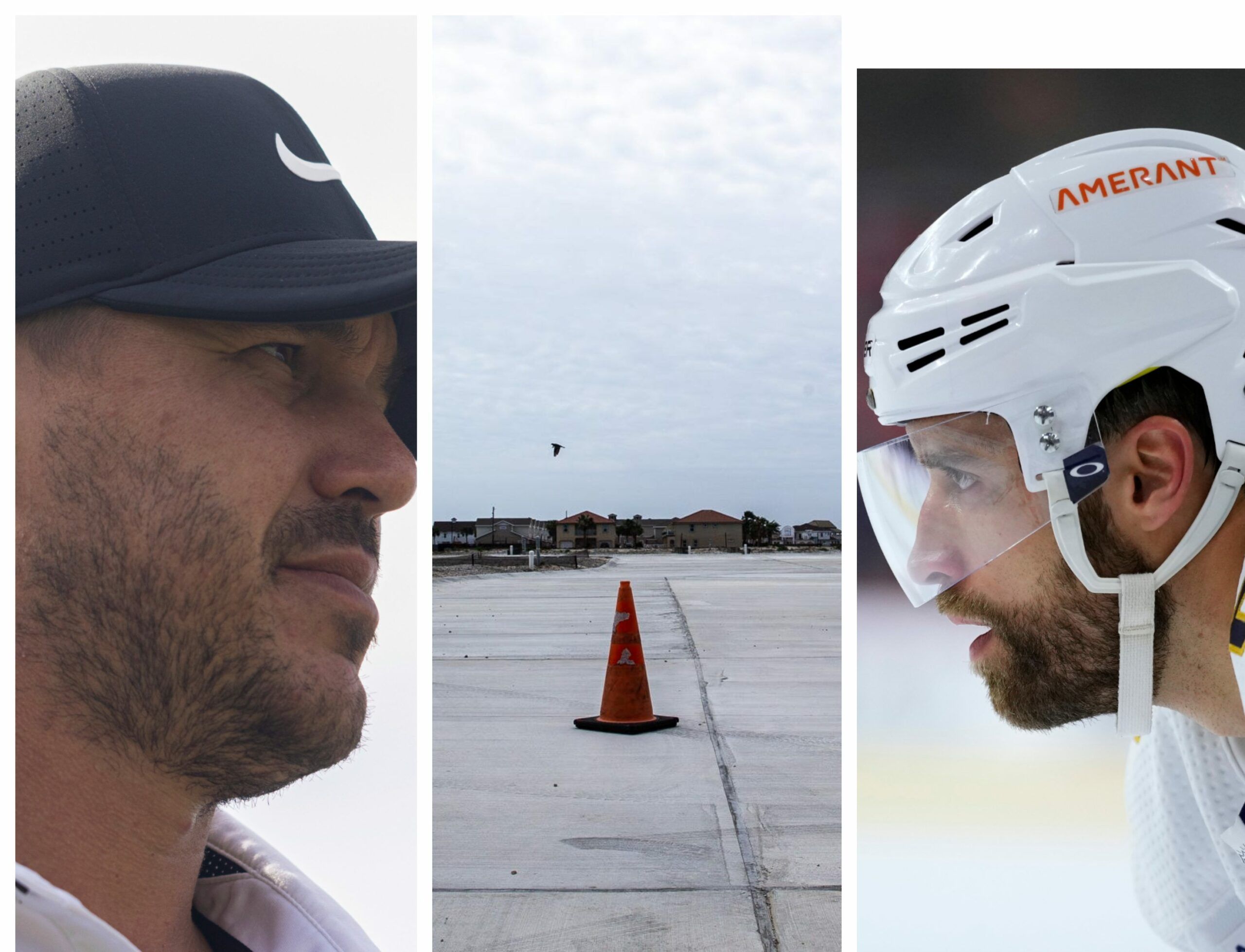 Brooks Koepka, Aaron Ekblad and a traffic cone are the…