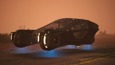 This flying car from Blade Runner feels right at home modded into Cyberpunk 2077