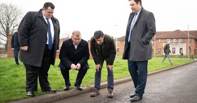 Prime Minister visits North East where he inspects potholes and promises to improve Britain's roads