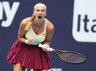 Kvitova downs Cirstea to reach Miami Open final