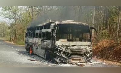 Chattisgarh: Naxalites torch passenger bus in Dantewada; all passengers safe