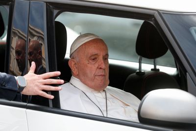 Pope Francis leaves hospital, saying 'I'm still alive'
