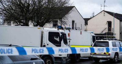 Bomb disposal teams at the scene of New IRA linked Derry search operation