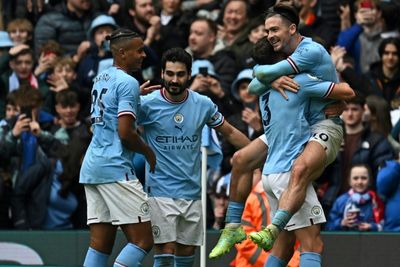 Man City thrash Liverpool but Jesus keeps Arsenal eight points clear