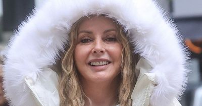 Fresh-faced Carol Vorderman goes make-up free as she shows off jaw-dropping figure