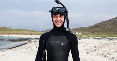 Scots student almost drowned after diving 40ft without oxygen to gather scallops for BBQ